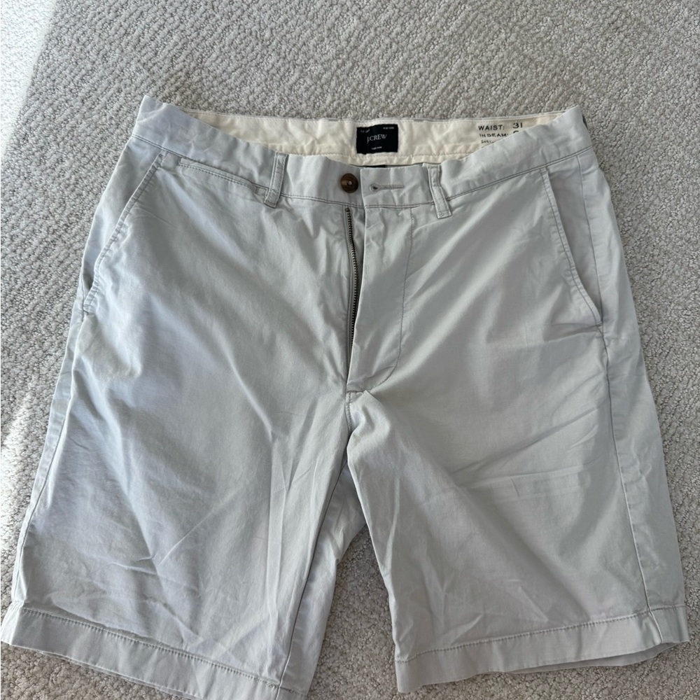 J. Crew Men's Light Gray Shorts Waist 31 Inseam 9